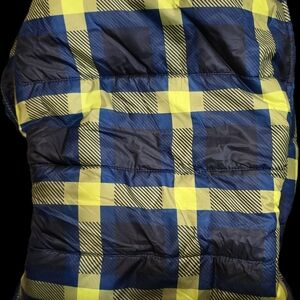 Blue and Yellow Plaid Men's Jacket